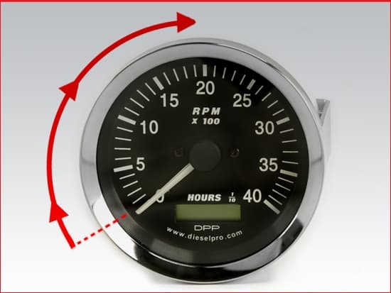 Tachometer 2020 with hourmeter 0-4000 RPM, Electrical 12, 24volts