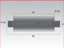 Muffler for industrial Detroit Diesel engine