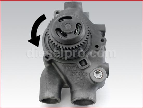 Water Pump for Detroit Diesel engine Marine RH - Rebuilt