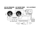 Relay 24 volts for switch gauge, oil pressure, water temperature, liquid level