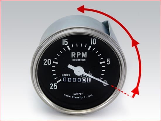 Detroit Diesel 113 Mechanical tachometer with hourmeter